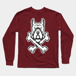 Pitbull Dog Bone Long Sleeve T-Shirt